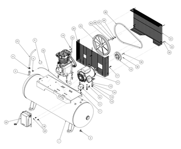 Part Location Diagram of S145-0748 Campbell Hausfeld Exh. To Aftercooler Tube Tf Sv
